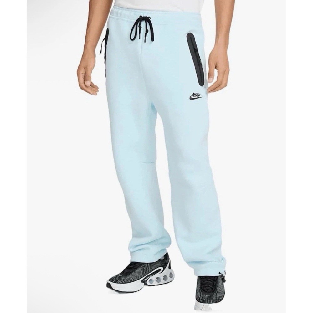 $125 Nike Tech Fleece Glacier Sweatpants Jogger Sky Blue Baggy Fit Men's 4XL